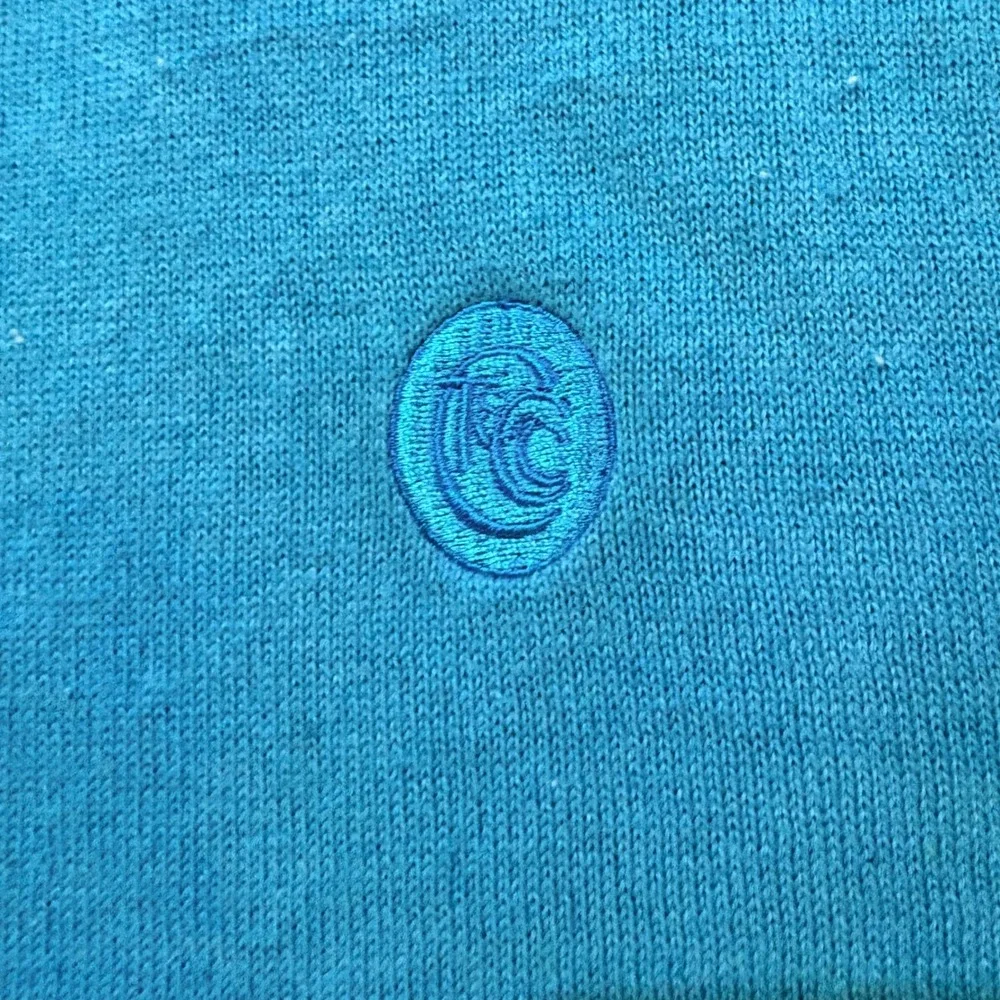 Peter Millar Mens Blue Cotton Cashmere Quarter Zip Sweater Vest Large Golf‎ Logo
